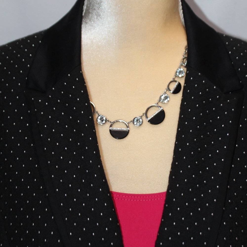 White House Black Market Black and Silver Necklace - Picture 6 of 6